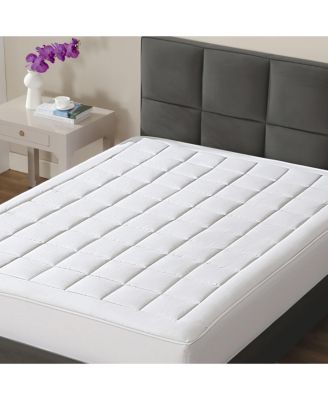 CIRCLESHOME Ultra-Plush Down Alternative Cotton Top Mattress Pad White Full