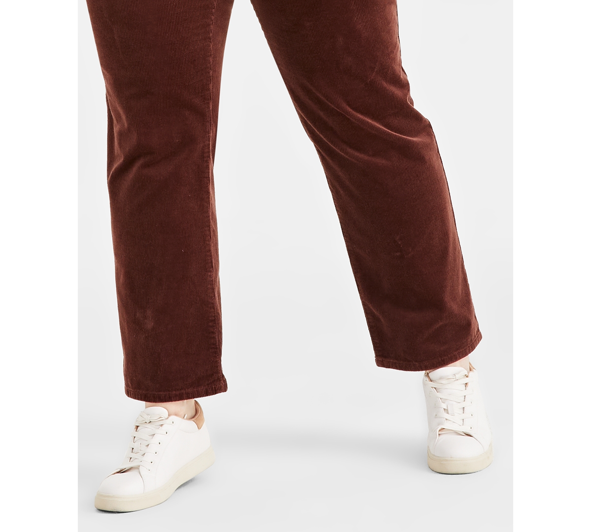 Style & Co Plus High-Rise Straight-Leg Corduroy Pants, Created for Macy's