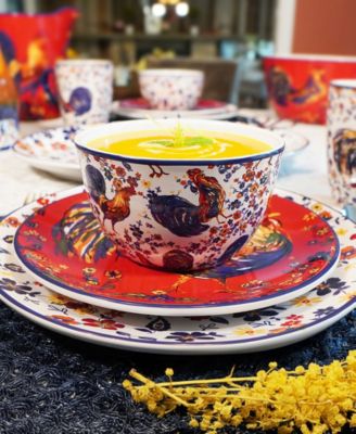 Morning Rooster Set of 4 Salad Plates