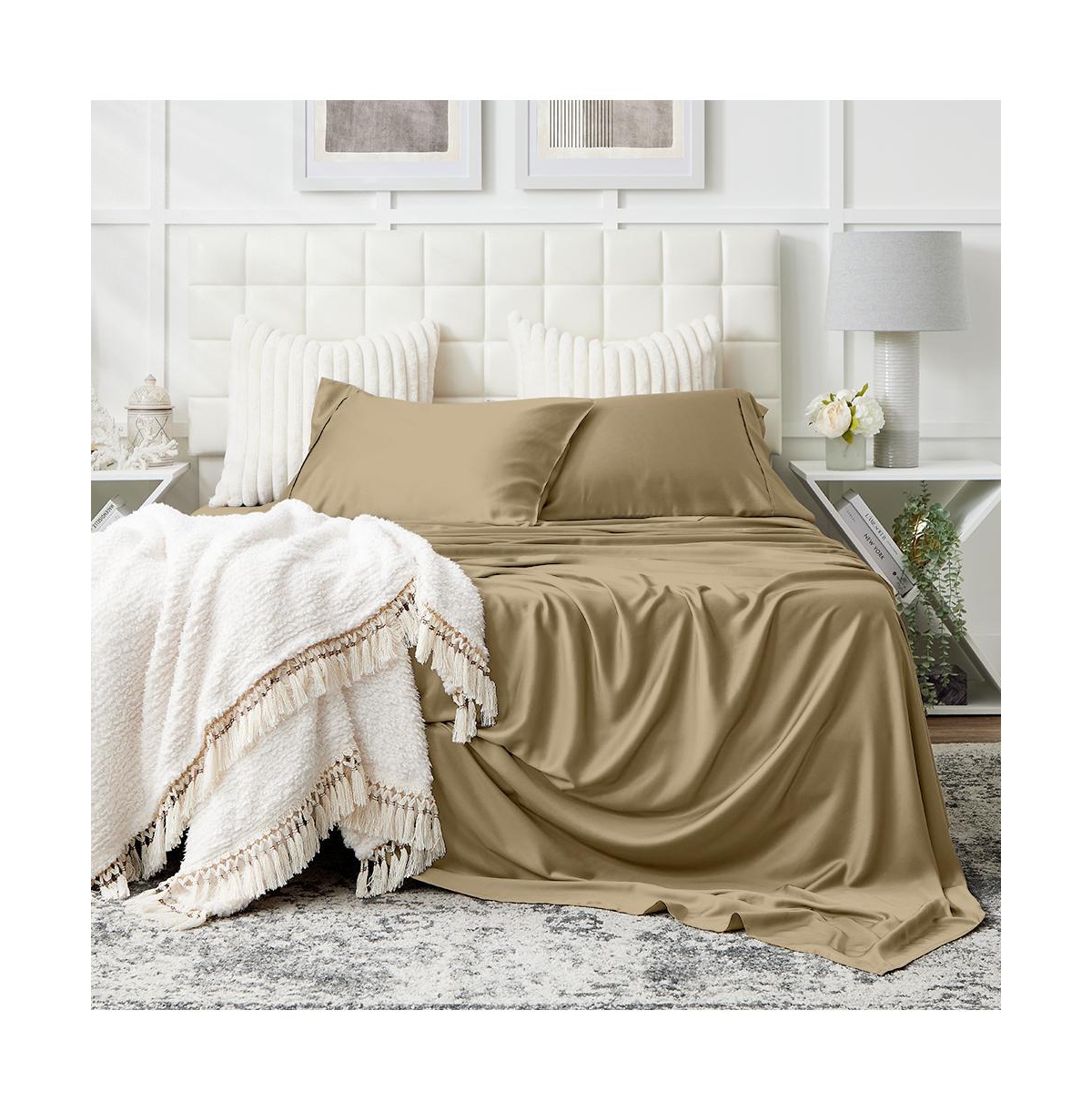 Cosy House Collection 100% Bamboo Viscose - Bed Sheet Set - Cooling, Breathable, Silky Soft