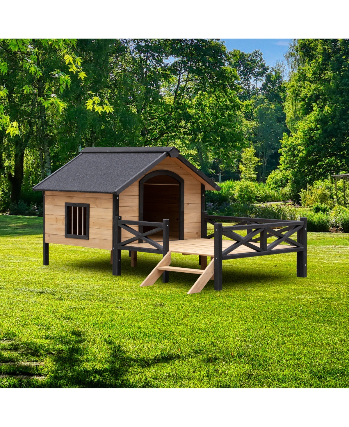 Streamdale Premium Wooden Dog Kennel with Porch