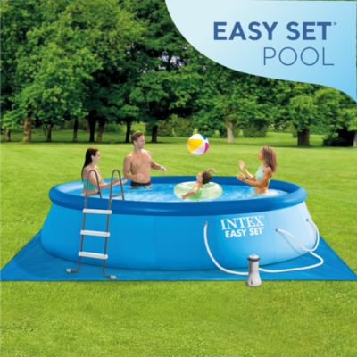 26165EH 15ft x 42in Easy Set Inflatable Above Ground Swimming Pool w/ Pump