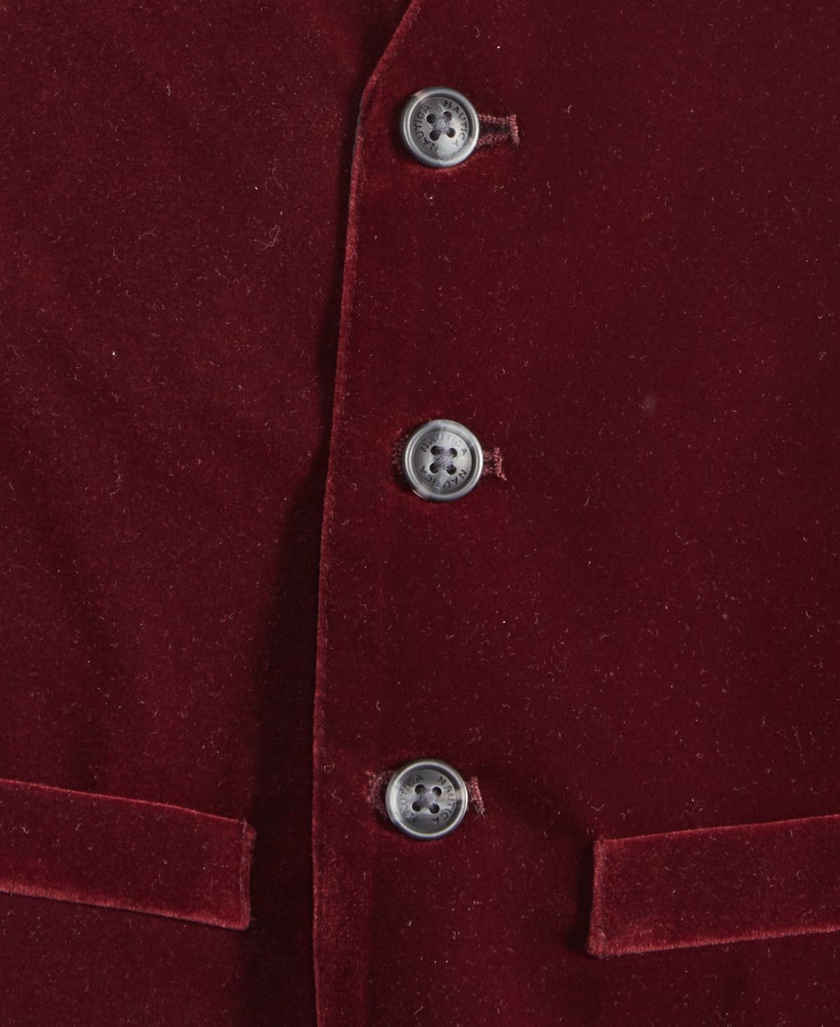 Nautica Toddler and Little BoysVelvet Duo Vest 4-Piece Set - Burgundy