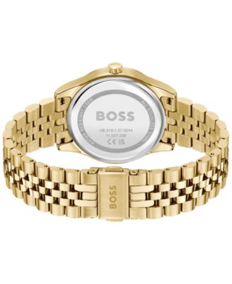 Women's Graceful Quartz Basic Ionic Plated Thin Gold Steel Watch 36mm