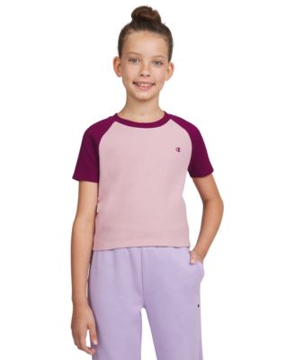 Champion - Big Girls Colorblocked Crewneck Short-Sleeve T-Shirt