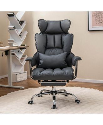 Office Desk Chair Big and Tall Executive Office Chair with Footrest Lumbar Support