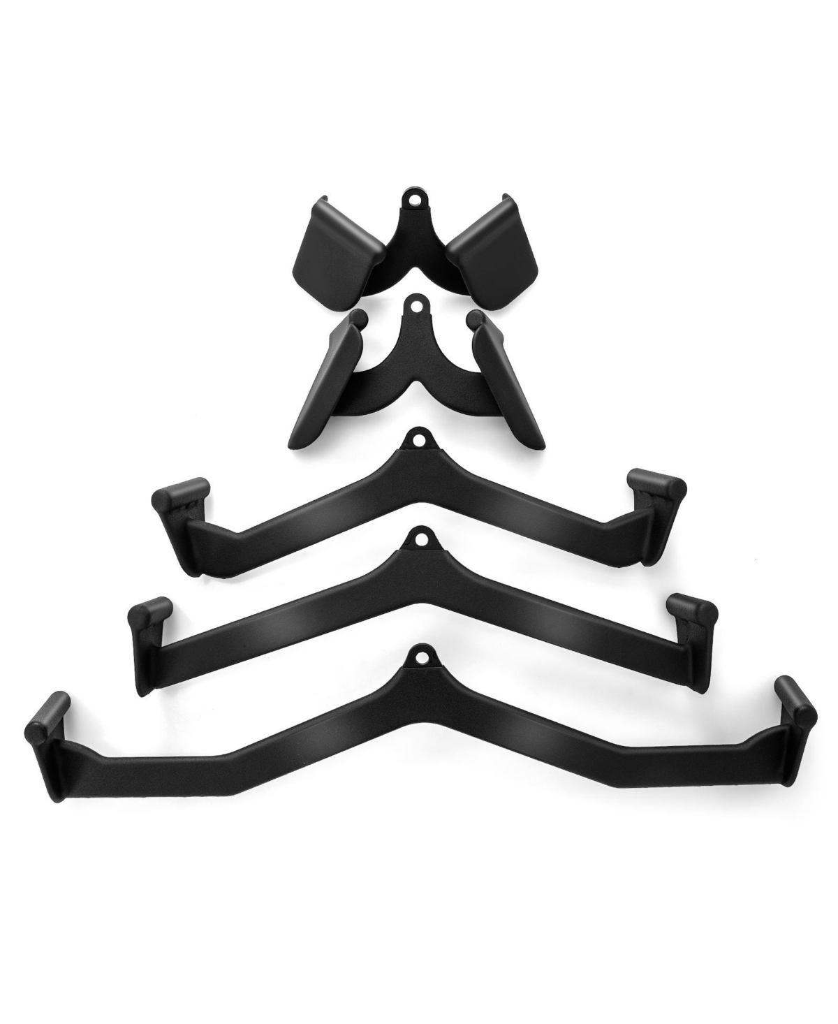 Lat Pulldown Attachment Set for Home Gym Fitness - Black