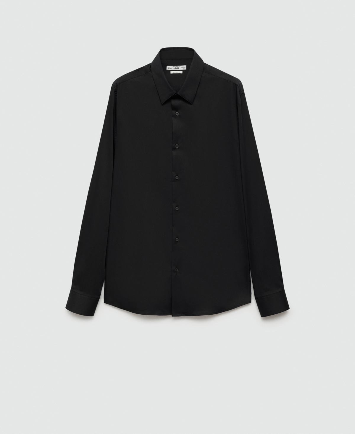 Mango Men's Slim-fit Cotton Poplin Dress Shirt In Black