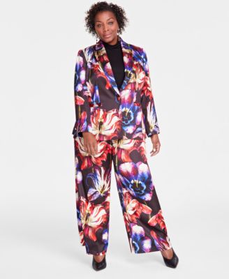 Plus Size Printed Blazer, Created for Macy's