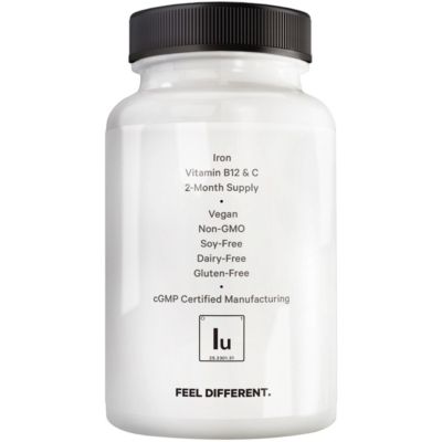 Iron Ultra Supplement + Copper, Folate, Vitamin C and Vitamin B12, Ferrous Sulfate Iron Vitamin - Iron 65mg Per Serving, Folic Acid, 60 Capsules