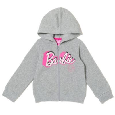 Little Girls Zip Up Fleece Hoodie T-Shirt and Leggings 3 Piece Outfit Set