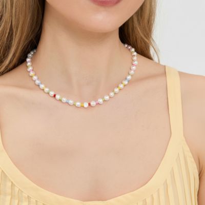 18K Gold Plated & Freshwater Pearls Sakura Necklace