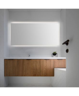 Soraya Full Length Rectangular Frameless Anti-Fog Plug Inhardwire Aluminum Front Lit Tri Color LED Freestand/Hang Mirror