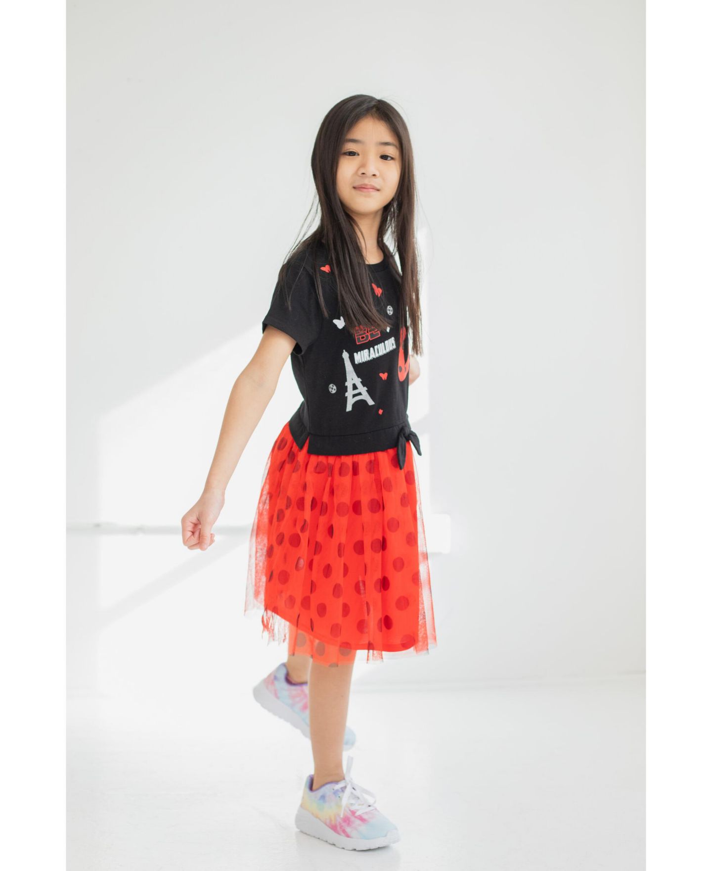 Платье Miraculous Ladybug Rena Rouge Tulle Dress to для девочек, цвет: Чёрный / Красный — фото 3