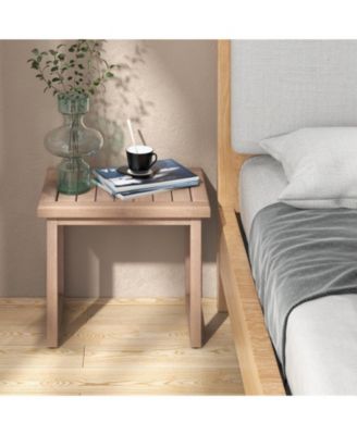 Long Natural Wood Bath Spa Stool with Non-slip Foot Pads for Elderly