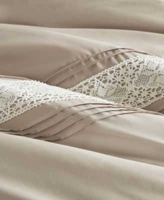Lacey Lace Trim Microfiber 7-Pc. Comforter Set, King