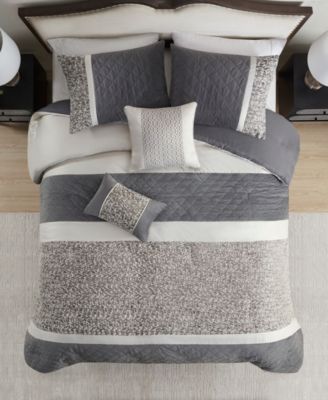 Amelia Stripe 5-Pc. Comforter Set, Full/Queen