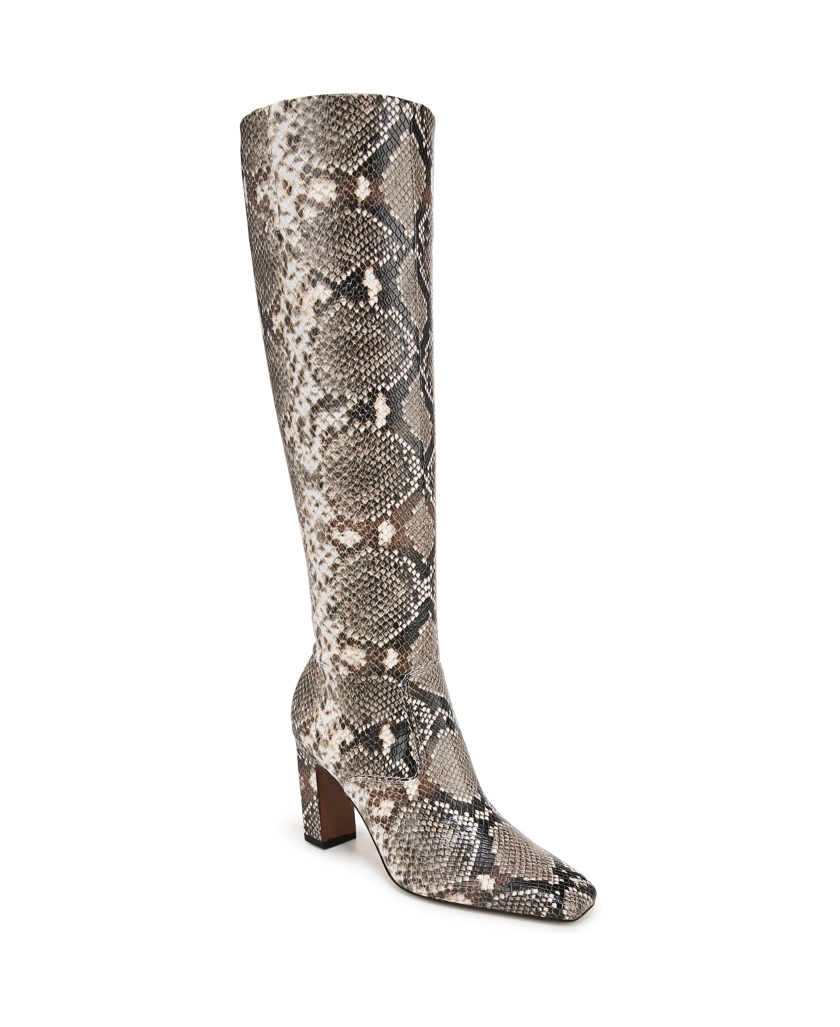 Franco Sarto Bowman Snakeskin Embossed Knee High Boot In Roccia Snake Faux Leather
