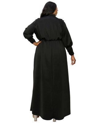 Plus Size Laufey Pleated Bodice Maxi Dress