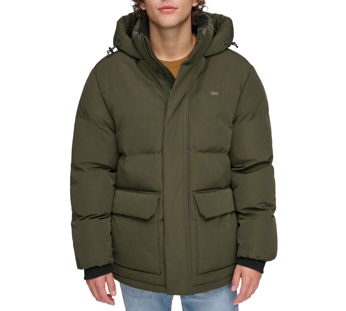 Levi's Arctic Cloth Heavyweight Parka In Olive