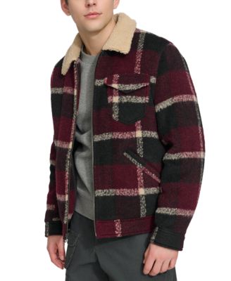 Men's Plaid Full-Zip Depot Jacket with Fleece Collar