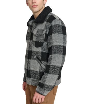 Men's Plaid Full-Zip Depot Jacket with Fleece Collar