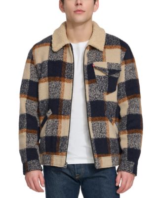 Levi's - Men's Plaid Full-Zip Depot Jacket with Fleece Collar
