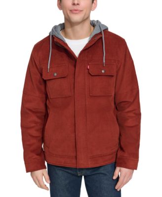 Men's Hooded Corduroy Zip Jacket