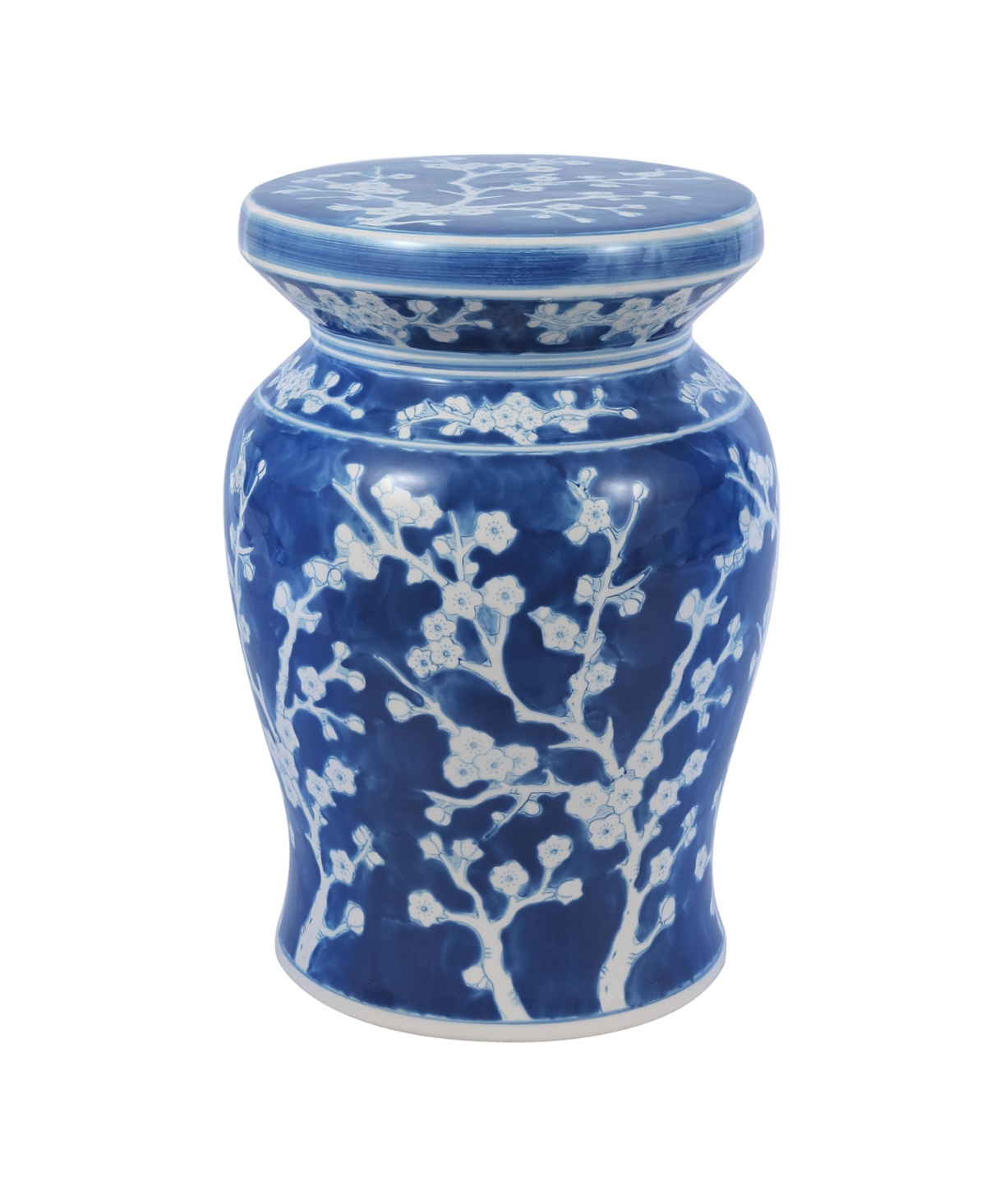 Cherry Ceramic Garden Stool - Yellow/white