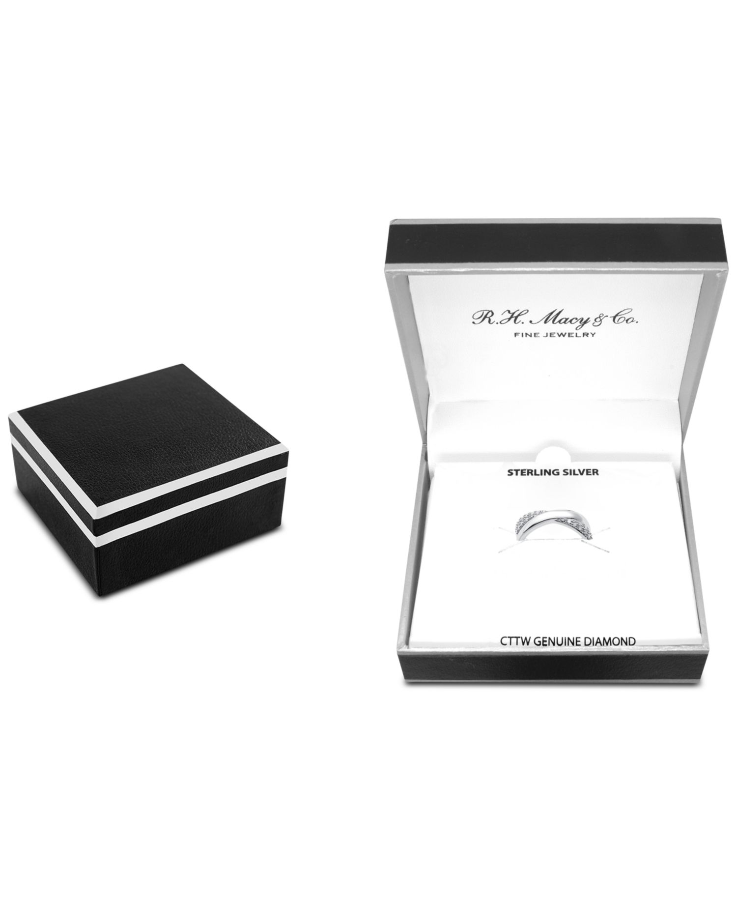 Diamond Pav&eacute; Crossover Ring (1/6 ct. t.w.) in Sterling Silver