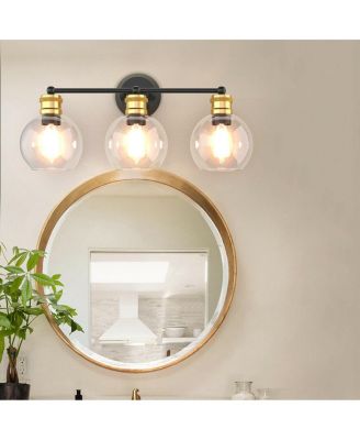 Modern 3-light Bubbled Glass Vanity Light