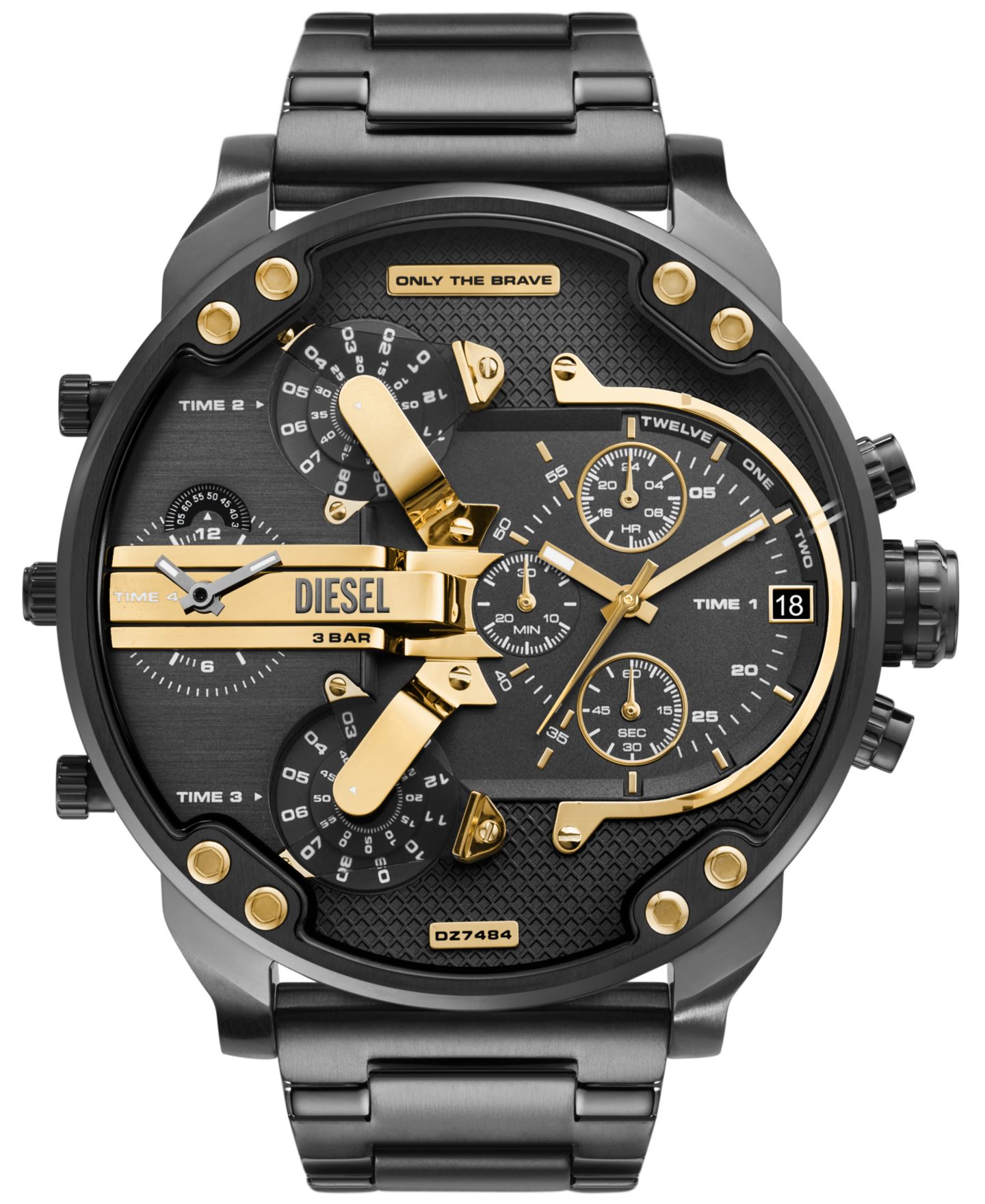 Мужские часы Diesel Mr. Daddy Quartz Chronograph Gunmetal Stainless Steel 57mm — фото 1