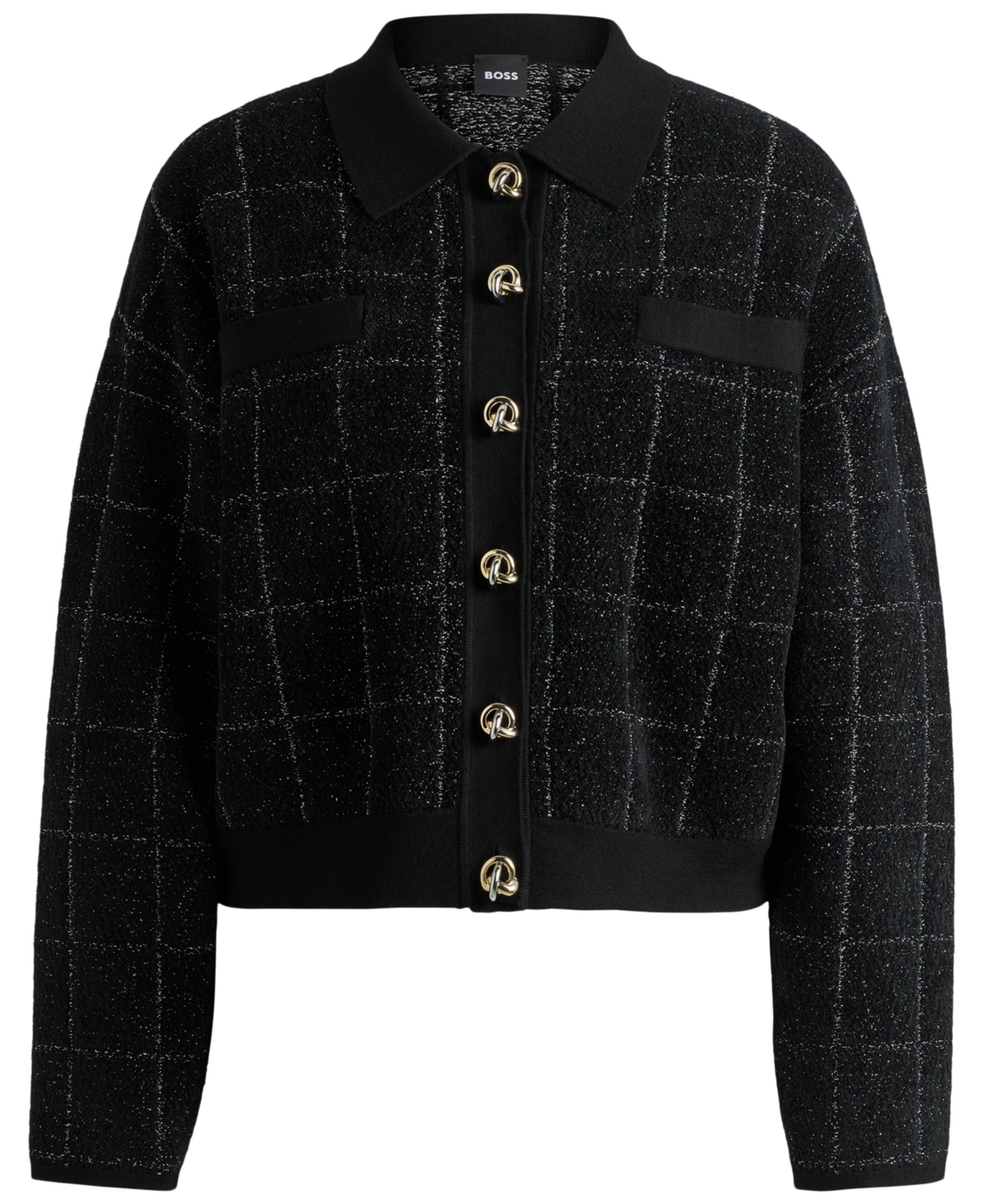 Boss by Hugo Boss Women's Sparkle Tweed Cropped Jacket