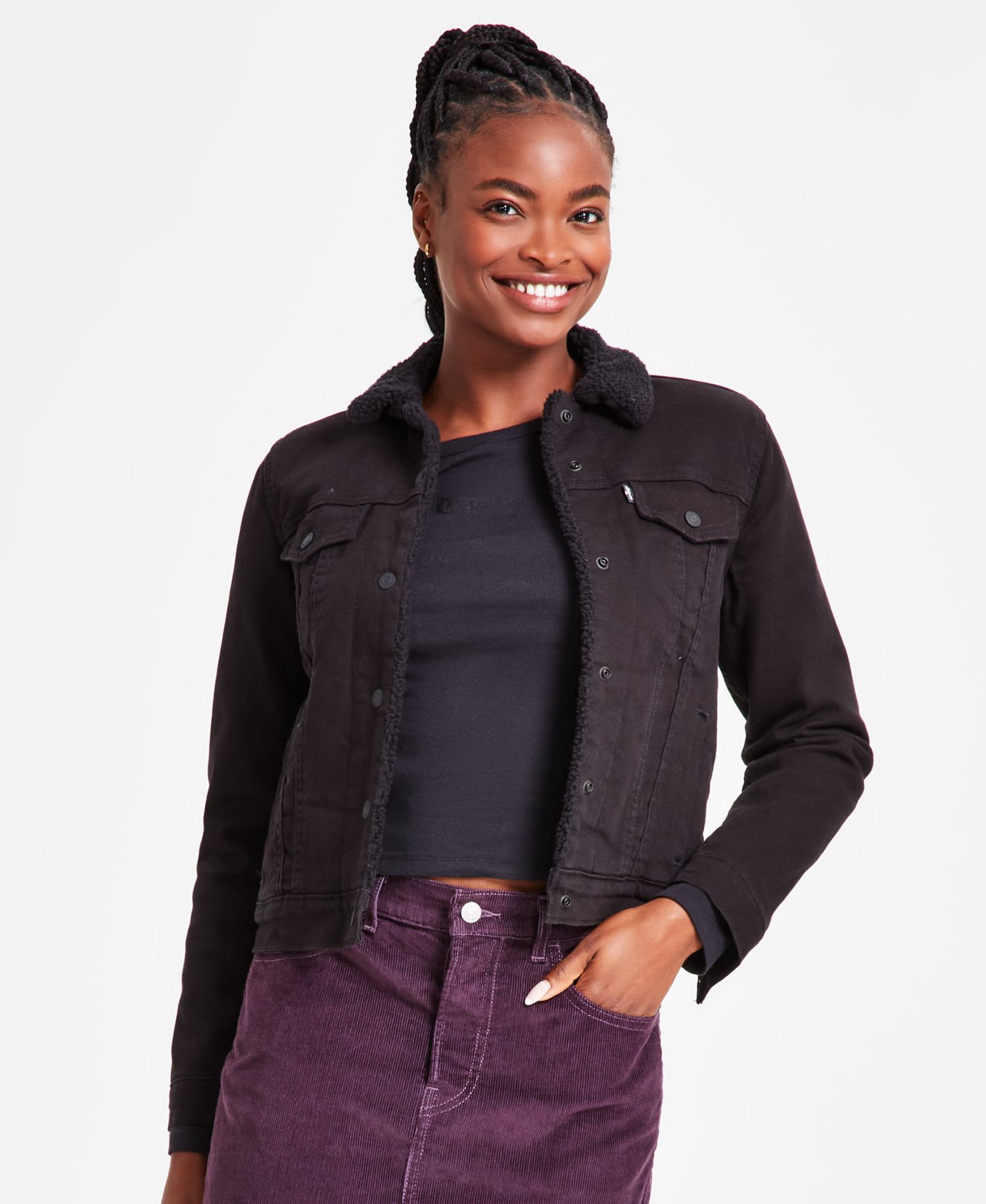 Women's Original Denim Trucker with Sherpa Lining