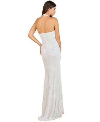 Women's Halter Neck Dress with Keyhole
