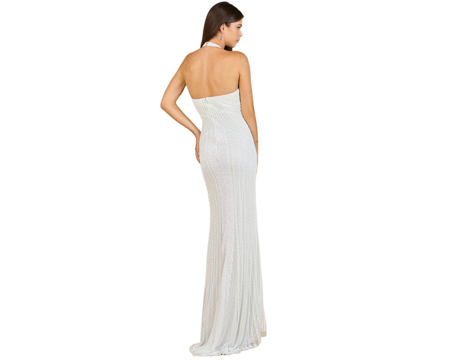 Women's Halter Neck Dress with Keyhole