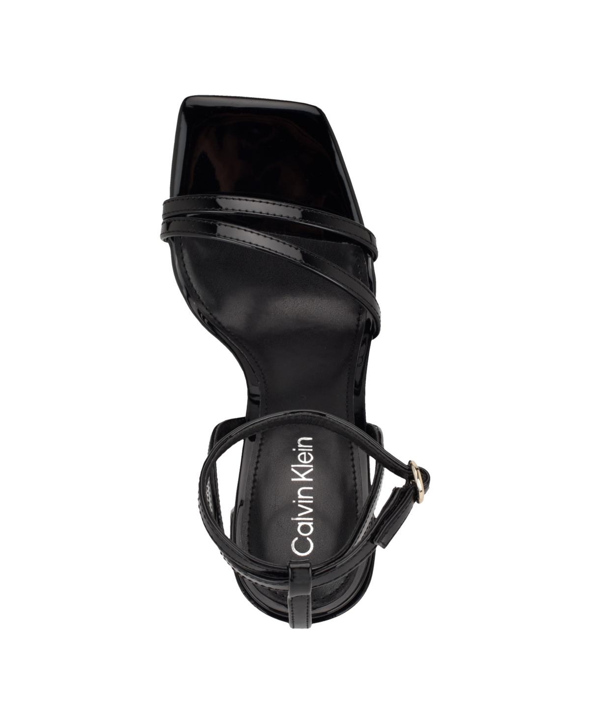 Calvin Klein Women's Sassa Block Heel Square Toe Dress Sandals
