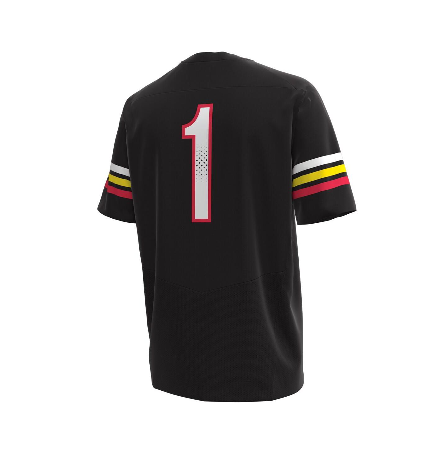 Мужской топ Under Armour 1 Maryland Terrapins Replica Football Jersey, цвет: Чёрный — фото 2