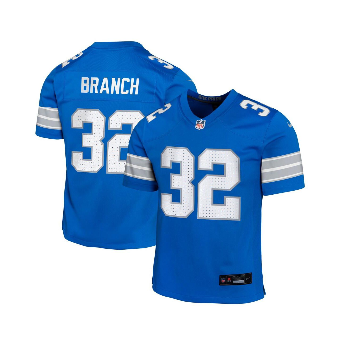 Детская игровая джерси Nike Brian Branch Detroit Lions, Blue — фото 1