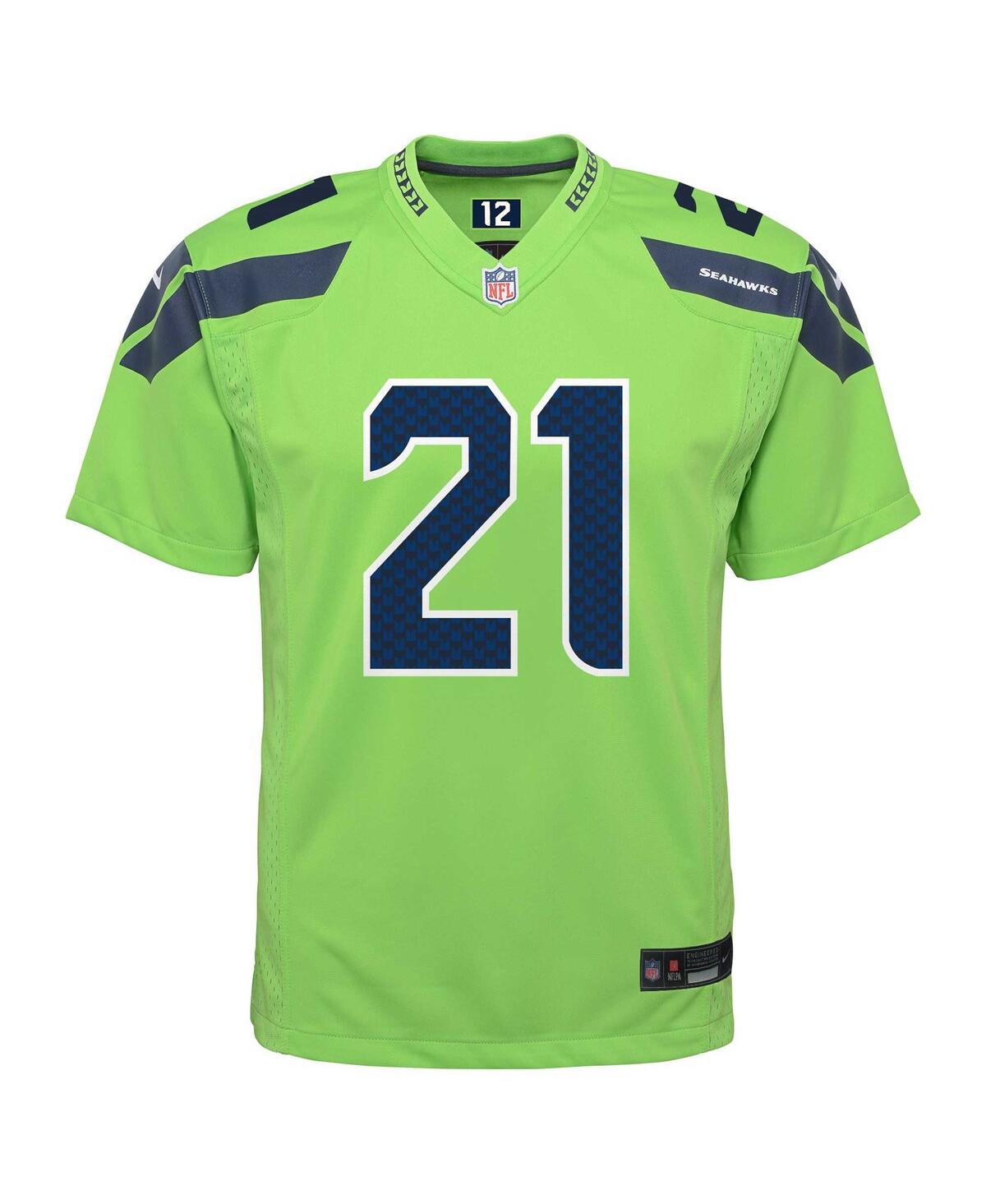 Nike Big Boys and Girls Devon WitherspoonSeattle Seahawks Alternate Player Game Jersey - Neon Green