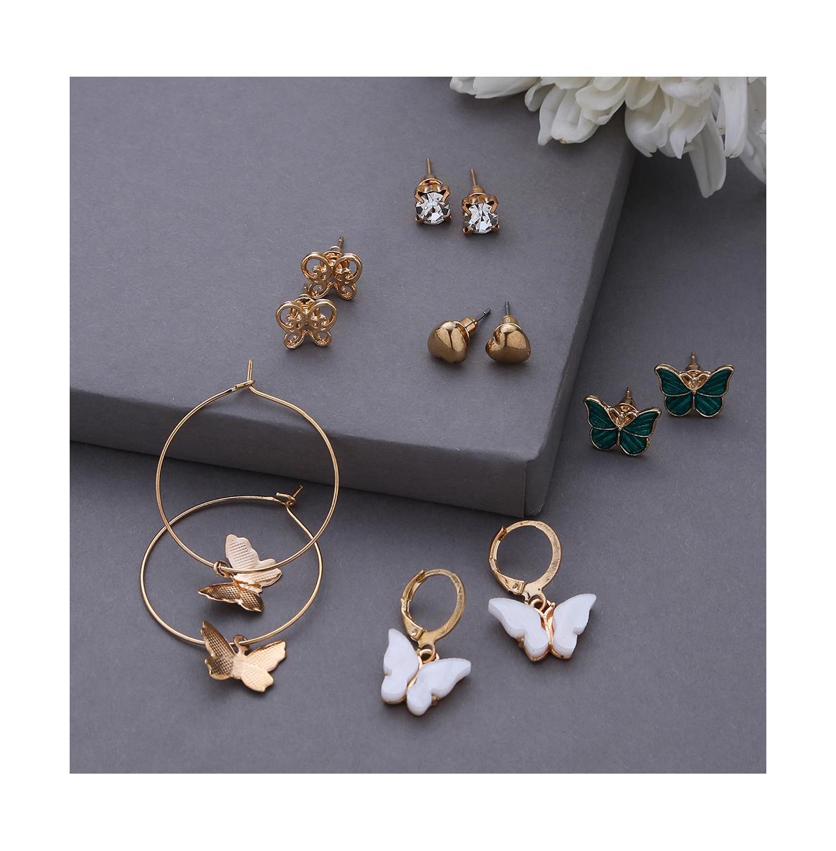 Sohi Women's Pack Of Multi-Layer Earrings