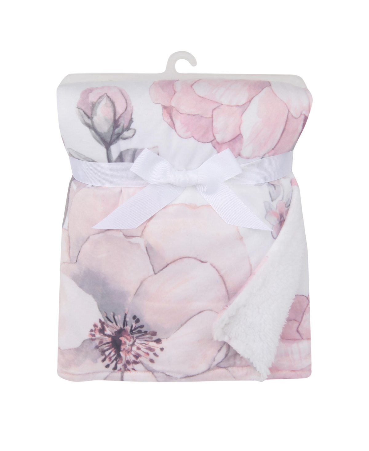 Lambs & Ivy Botanical Baby Watercolor FloralFleece Baby Blanket - Pink