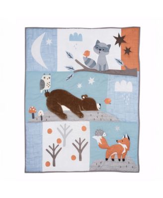 Sleepytime Bear Woodland 3-Pc Baby Nursery Crib Bedding Set