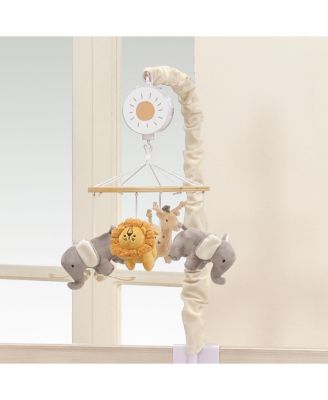 Jungle Adventure Elephant/Lion Musical Baby Crib Mobile Soother Toy