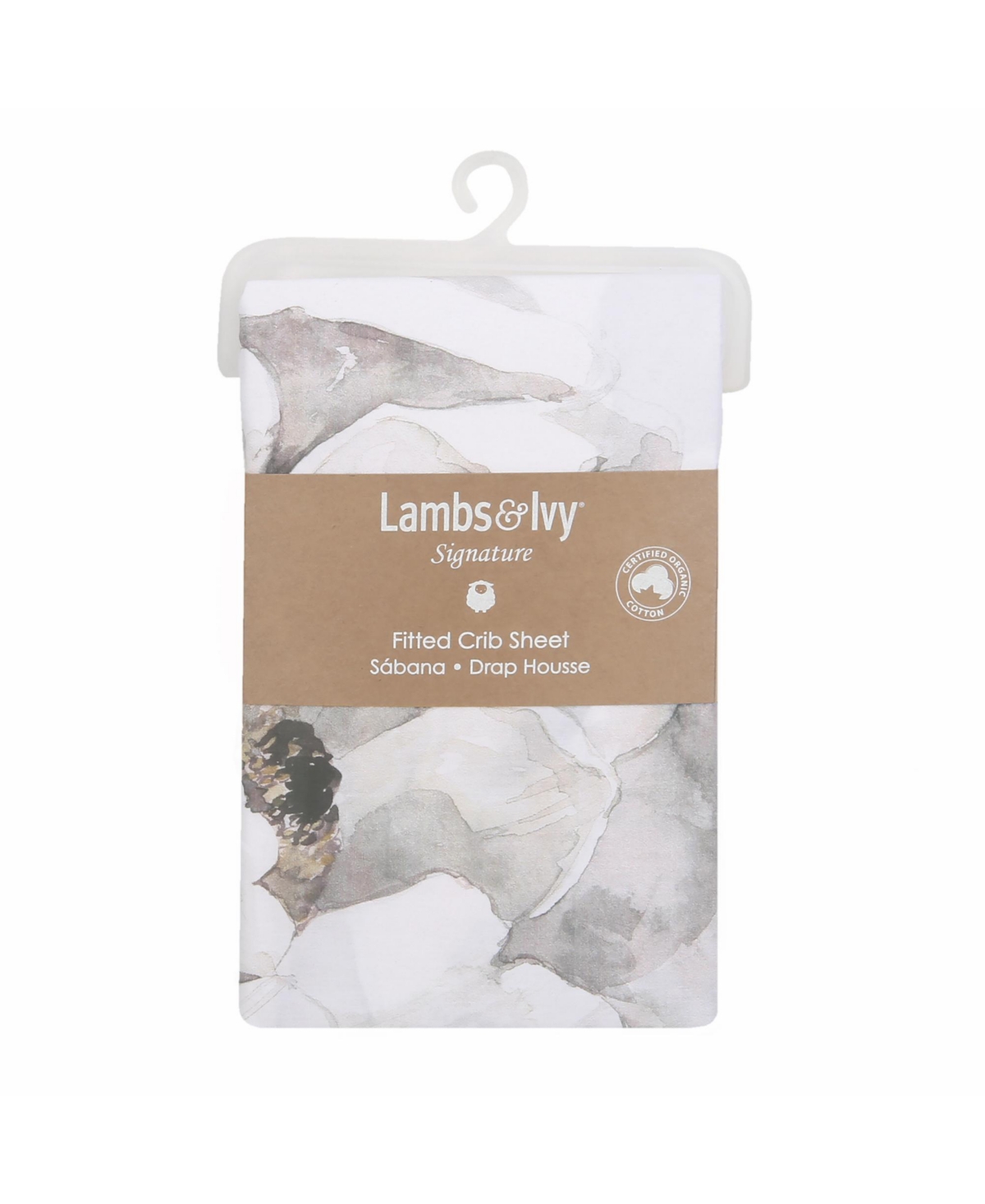 Lambs & Ivy Signature Watercolor Floral Organic Cotton Fitted Sheet