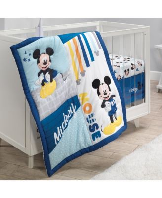 Disney Baby Forever Mickey Mouse 3-Piece Blue Crib Bedding Set