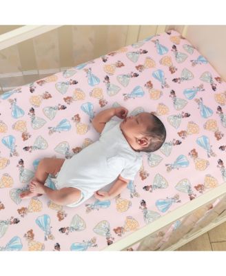Disney Princesses 3-Piece Nursery Baby Crib Bedding Set - Pink