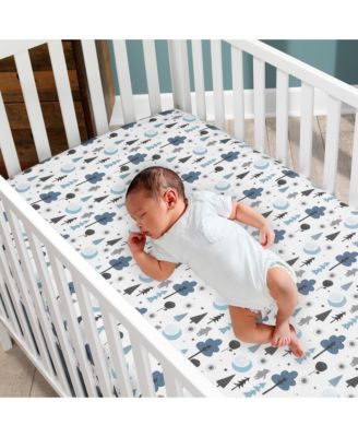 Disney Baby Forever Pooh Blue/Gray 3-Piece Mini Crib Bedding Set
