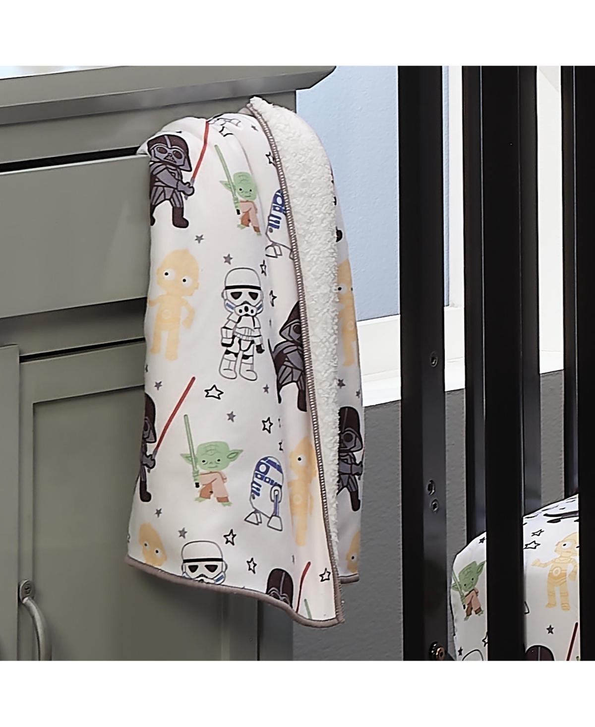 Lambs & Ivy Star Wars Classic Fleece Baby Blanket - Yoda/Darth Vader/R2-D2/C-3PO