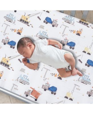 Construction Zone 3-Piece Trucks Nursery Baby Crib Bedding Set